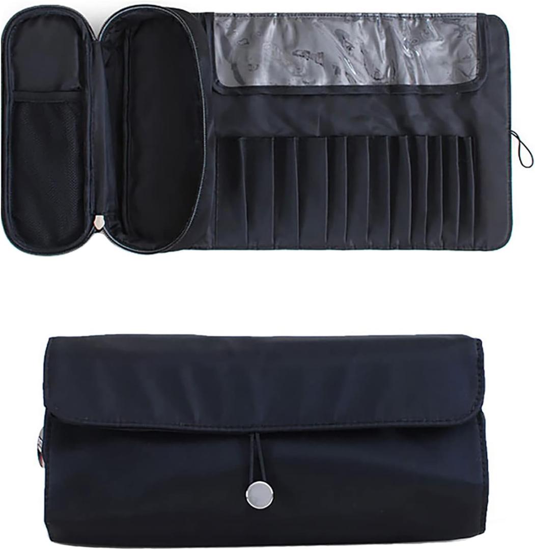 Portable Makeup Brush Storage Bag, Cosmetic Travel Storage Bag, Multi-Function Makeup Brush Protection Bag, Folding Tool Bag