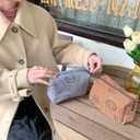 Cosmetic Bags for Women - 3PCs Corduroy Cosmetic Bag Aesthetic Women Handbags Purses Smile Dots Makeup Organizer Storage Makeup Bag Girls Case Bags (3Pcs pink)