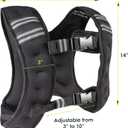 ProsourceFit Exercise Weighted Training Vest - Black, 6lb