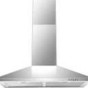 SNDOAS Range Hood 30 inch,Wall Mount Range Hood in Stainless Steel With Ducted/Ductless Convertible,Stove Vent Hood with Aluminum Filters,3 Speed Exhaust Fan,LED Light,Button Control