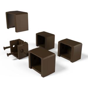 Fortress Inspire Railing Straight Brackets (Box of 4) (Black)