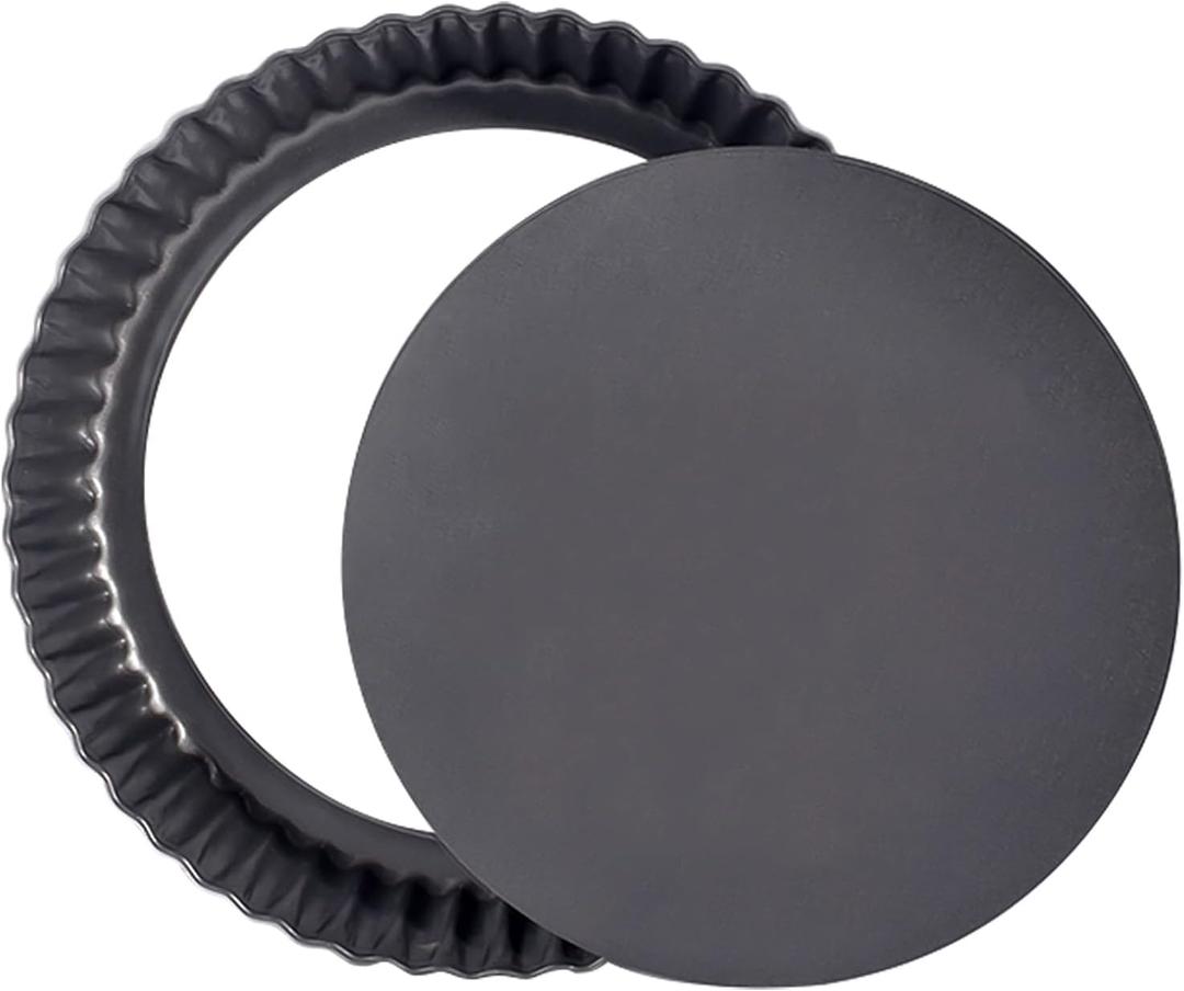 Tart Pan Removable Bottom 8 Inch Tart Pans Round Nonstick Quiche Pan Carbon Steel Quiche Baking Dish with Fluted Edges Fruit Tart Molds for Baking Pie Mold Pizza Chiffon Cake Dessert