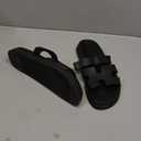 Steve Madden Women's Mayven Slide Sandal (8, Black Leather)