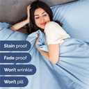 King Size 4 Piece Sheet Set - Comfy Breathable & Cooling Sheets - Hotel Luxury Bed Sheets for Women & Men - Deep Pockets, Easy-Fit, Soft and Wrinkle Free Sheets - Light Blue Oeko-Tex Bed Sheet Set