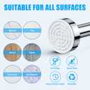 TEECK Shower Curtain Rod, 32-80 inch Adjustable Spring Tension Curtain Rod, Never Rust Anti-Slip Shower Curtain Rod for Bathroom, No Drilling, Never Collapse, Easy to Use, Silver