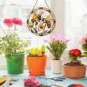 2 x Bee Window Hangings Decor - Acrylic Sun Catcher Ornaments with Hook & Chain,Art SunCatcher Pendant for Gifts Indoor Outdoor Home Wall Living Room Spring Summer Decoration (Double Bee)