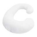 Betty Dain Stretch Jersey Pregnancy/Maternity Pillowcase C-Shape Compatible, 100% Cotton Jersey, Stretch Fabric, Machine Washable, 60" x 25" inches, White