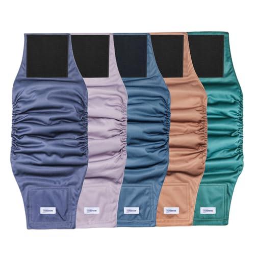Reusable Dog Diapers Male, Premium Washable Belly Bands for Male Dogs Extra Large, Pack of 5, High Absorbing Male Dog Wraps for Doggie & Puppy in Incontinence or Excitable Urination and Training(XL)