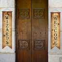 Qiyaz 2 Pcs Wizards Porch Signs Magical Wizard Banner Door Sign Sets 47.2 x 11.8 Inch Halloween Hanging Banner Decorations for House Door Backdrop Photography Birthday Party Supplies (Welcome)