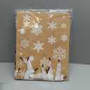 SUNCOLOR Christmas Gift Bags Assorted Sizes with Tissue Paper, 9 Pack Kraft Paper Bags in 3 Sizes, Brown and White Snowflake Design, Let It Snow Theme Holiday Gift Bags