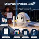 Drawing Robot for Kids, Montessori Learning Drawing Machine with 200 Cards, Smart Educational Painting Toy for 3 4 5 6 7 8 Year Old Boys Girls Birthday Party Gift- (Penguin)