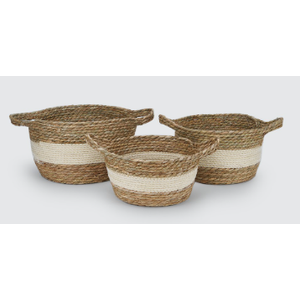 Basket with Handles - Decorative Durable Rope Woven Storage Bin Shelf Storage Organizer Cube, Easter Baby Gift Basket,