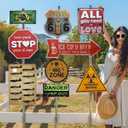 4 x WWII Fighter Planes Vintage Metal Sign, Military Posters Retro Tin Sign for Man Cave Bar Garage Pubs Hotel Wall Art Decor Gift 8 x 12 Inch