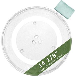 DE74-20002B WB49X10063 14 1/8" Microwave Plate Replacement for G-E S-amsung, Microwave Glass Turntable Plate Replace W11402532 W10132127, Heat Resistant & Durable by Fetechmate- Dishwasher Safe, 14 1/8 in