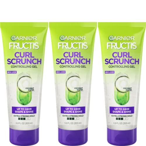 Garnier Fructis Style Curl Scrunch Controlling Gel for Shape & Shine, 6.8 Fl Oz, 2 Count  