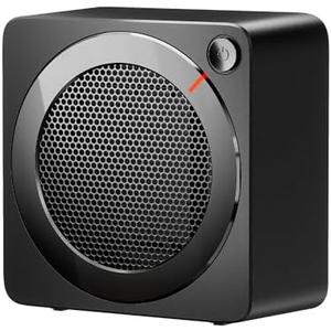 Gaiatop Mini Space Heater, Lightweight PTC Ceramic Fast Heating 500W Energy Efficient for Indoor Use, Overheating & 45° Tip-Over Protection, Portable Desk Electric Heaters for Office Home Black