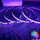 Sando Tech 4PCS 6.5'' RGB Changing Car LED Speaker Ring Lights Decorative Light Kit Multiple Color Shift Spacer Ring Light Coaxial Speaker Lights Bluetooth APP Control