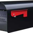 Architectural MAILBOXES Ironside Large Capacity Galvanized Steel black, Post-Mount Mailbox, MB801BAM, Metal, Black