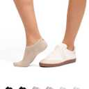 DANISH ENDURANCE No Show Socks Men & Women in Cotton, Invisible, Thin, No Slip Silicone Heel, Dress Socks, 6 Pack (Medium, Multicolor (2x Beige, 2x Black, 2x White))