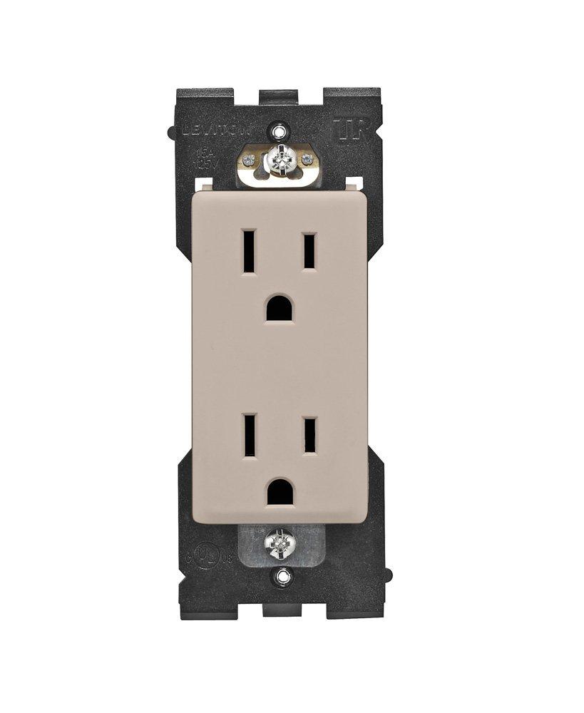 Leviton RER15-CA Renu Tamper-Resistant Outlet, 15-Amp, 125VAC, Caf Latte