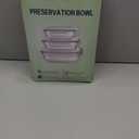 Pmssypl Glass Food Storage Containers with Airtight Lids, 3Piece Set, Stackable Meal Prep Containers (Transparent White)