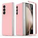 HIYUUTTBS Compatible for Samsung Galaxy Z Fold 6 Case, Ultra-Thin Silky Hard PC Matte Bumper Cute Pretty Phone Case Cover for Samsung Galaxy Z Fold 6 5G, Pink(12-40)