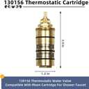 130156 Thermostatic Water Valve Replacement for Moen Thermostatic Cartridge 130156 Thermostatic Cartridge for 3/4" inch Shower Faucet