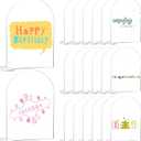20 PCS Acrylic Arch Sign Blanks, 4" x 6" - Clear, DIY for Wedding Table Numbers/Menu Signs/Bar Lists (Square Base)