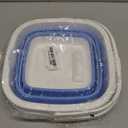 2 Pack Collapsible Buckets 5L 1.3Gallon Small Cleaning Bucket for Household Portable Plastic Bucket Outdoor Car Washing Tub Foldable Camping Beach Sand Water Pot Pail Space Saving Square Grey and Blue