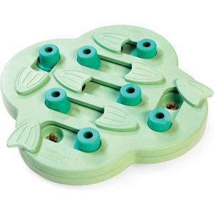 Outward Hound by Nina Ottosson Puppy Hide N' Slide Treat Puzzle Enrichment Dog Toy, Green (1 Count (Pack of 1))