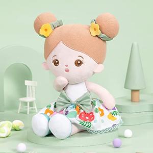 OUOZZZ Soft Baby Doll for Girls - First Baby Doll Easter Gifts Bunny Plush for Kids Easter Toys Decorations Basket Stuffers for Toddlers Infants 13" (A-abby01 Rabbit)