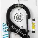 Nite Ize LSB3-01-R6 S-Biner SlideLock Dual Locking Carabiner, Size #3, Stainless
