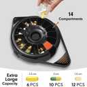 Fullicon Weekly Pill Dispenser Organizer with 14 Large Compartments and Child-Proof Lock, Spindo Medicine Dispenser-Dispense Vitamin/Tablet/Supplement for Elderly/Amnesia/Dementia