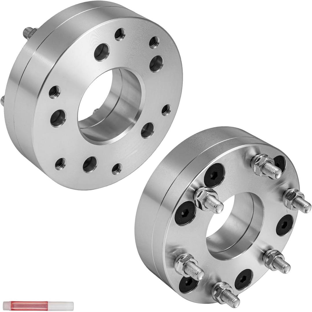 KAX 5x4.75 to 6x5.5 Wheel Adapters,2 inch 5 Lug to 6 Lug Centric Wheel Adapters (Changes Bolt Pattern) fit for S10, Blazer, Camaro, Firebird, Jimmy, Monte Carlo,with M12x1.5 Studs 74mm Hub Bore,2Pcs