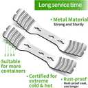 36pcs Metal Candle Wick Holders, 40pcs Candle Wick Stickers Upgraded Candle Wick Centering Devices, Silver Stainless Steel Candle Wick Holder for Candle Making