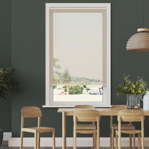 Cordless Room Darkening Mini Blinds for Indoor Windows - 18" W x 36" L - Alabaster, Over 1,400 Custom Sizes Starting at 9.97, 1" Vinyl Slats, Horizontal Window Blinds by Lumino
