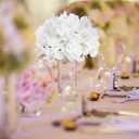 11.81 Inch Hydrangea Flower Balls for Centerpieces - 12 PCS Artificial Floral Arrangement Large Fake Silk Kissing Ball for Wedding Table Home Party Decor - White
