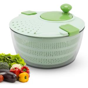 Salad Spinner Large 3.6 Qt, Lettuce Rotator with Secure Lid Lock and Rotated Handle, Fruits Rotator Dryer Vegetable Washing Dryer for Greens, Herbs, Berries, Fruits, No BPA