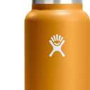 Hydro Flask Water Bottle - Insulated Stainless Steel - Wide Mouth Chug Lid, Non Spill, Leakproof in 32 Oz Fossil Brown