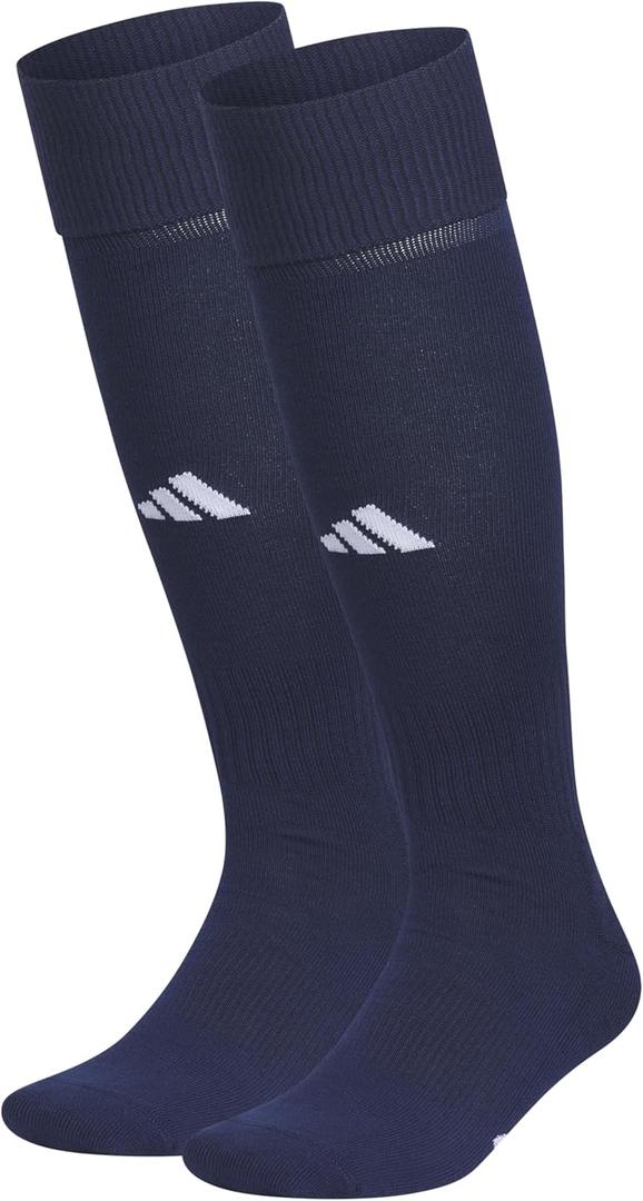 adidas Unisex Rivalry Soccer Socks (2 Pairs) Over-the-Calf (2, 2/Team Navy Blue 2/White, Small)