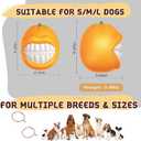 Indestructible Dog Squeaky Ball - Tough Chew Toy for Aggressive Chewers, Medium/Large Dogs Fetch Toy for Indoor, Outdoor & Water Play - Orange (black)