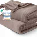 Bedsure GentleSoft Fleece Throw XL Blanket Mocha Brown - 300GSM Soft Lightweight Plush Cozy Blankets for Bed, Sofa, Couch, Travel, Camping, 50x70 inches