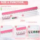 20 Inch Mahjong Racks with Pushers, Clear Magnetic Acrylic Holders, 19.7" L x 2.76" W x 0.98" H