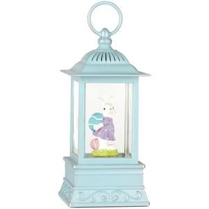 Easter Snow Globe, Easter Decorations for The Home, Lighted Glitter Bunny Snowglobe Lantern for Spring Home Decor