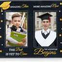 FLYAB 2026 Graduation Picture Frame - Then and Now Double Sets Photoframe Graduation Gifts for High School College Graduates for Women and Men Wooden Tabletop Home Decoration