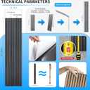 2 Packs 3D Wall Panels Peel and Stick | Wall Panels for Interior Wall Decor | Self Adhesive Sound Absorbing Planks | Acoustic Wood Slat Wall Panels | 94.48 * 11.80in | 0.4" Depth | Dark Walnut