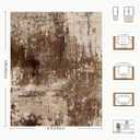 8x10 Rugs for Living Room - Modern Abstract Washable Rug, Ultra Soft Non Slip Low Pile Large Rugs, Floor Carpet for Bedroom Dining Room Office Laundry Nursery Home(A-Brown)