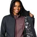 Columbia Womens Heavenly Long Hooded Puffer Jacket, Black, Large