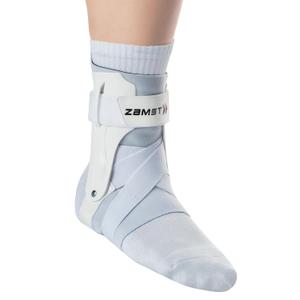 Zamst A2-DX White Ankle Brace for Sport - Breathable Sports Ankle Support for Men and Women with Guard Stabilizers for High-Grade Ankle Sprain - Left, Small