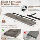 48 Inch Floating Shelves for Wall 2 Pack, 8"D Wood Grain Bathroom Shelves, 48"Wx8"Dx1.2"H, 2Pack